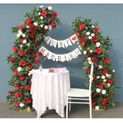 Paper Flower Poms At Wedding Reception