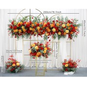 Red Yellow Green And Green Blue Flower Arrangments