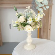 Table Garland With White Flowers