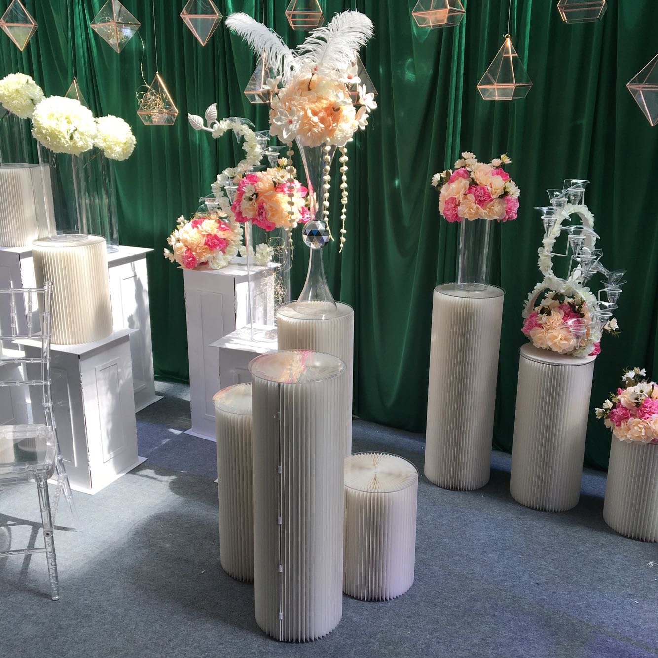 tissue paper flower wedding decorations10