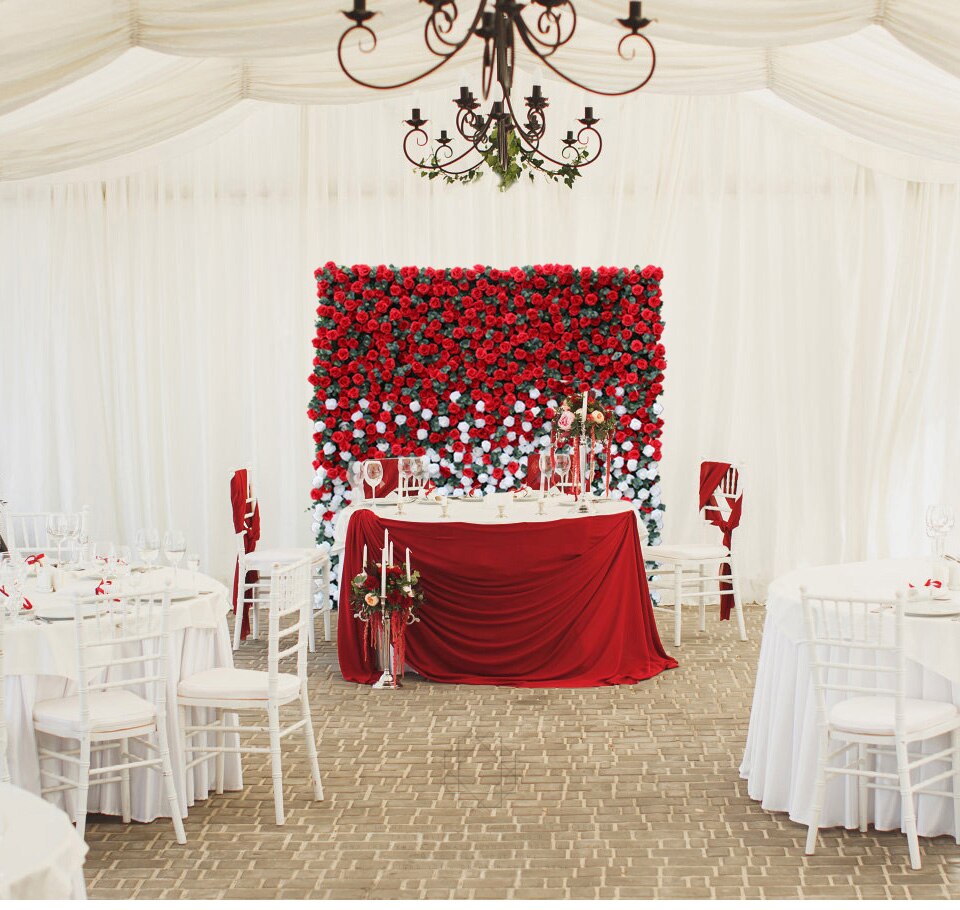 cermony stage table flower decor1