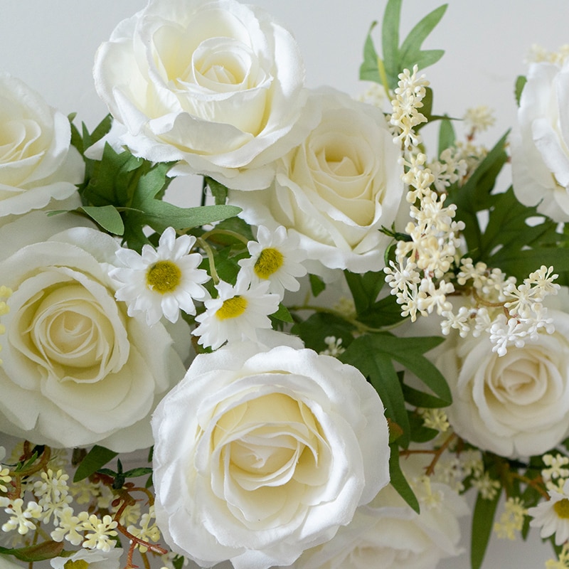 white artificial flower wall4