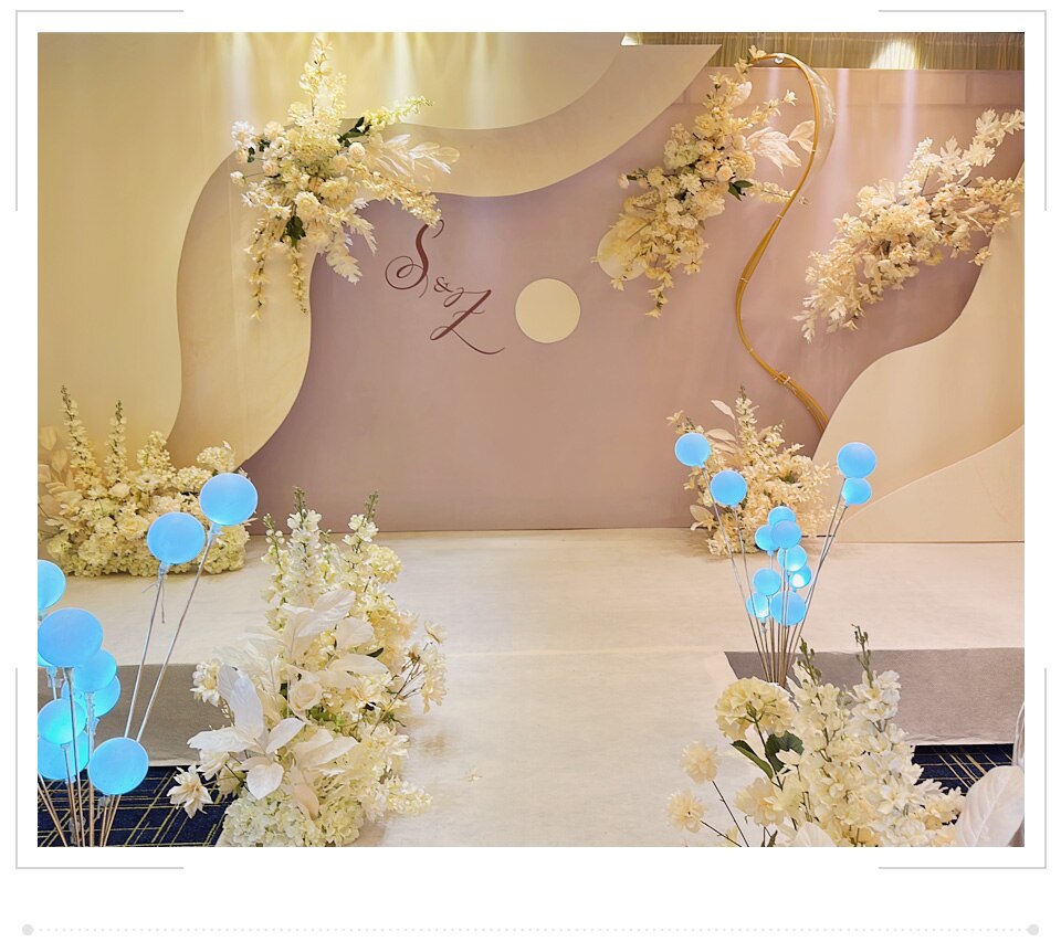 wedding aisle flower stands2