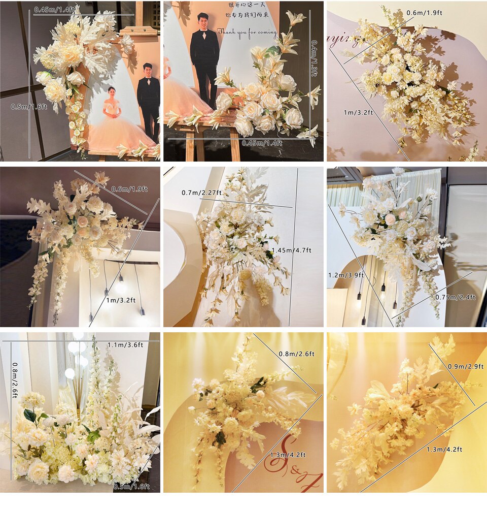 wedding aisle flower stands1