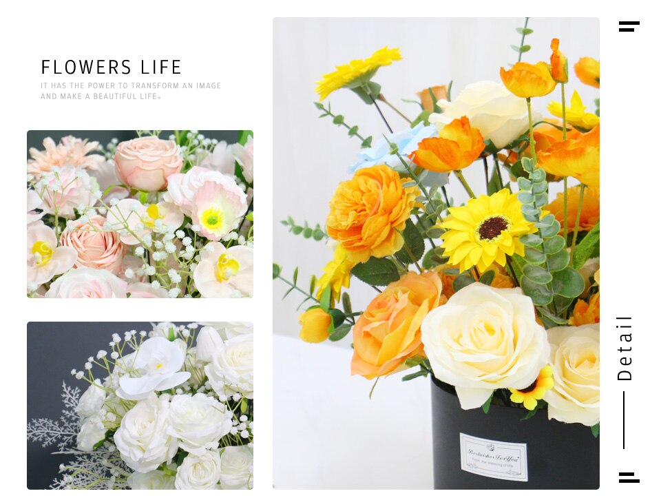 flower arrangements with sunflowers and zinnias7